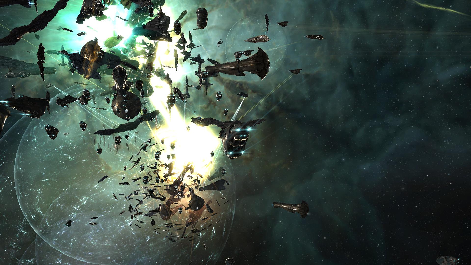 Eve O Nline Capital Ship Battle Wallpaper - Destroyed Spaceship In Space , HD Wallpaper & Backgrounds