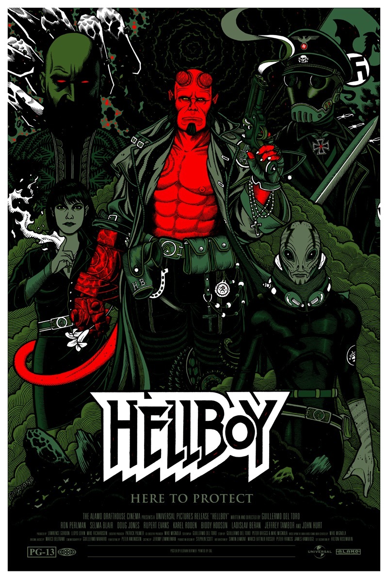 Hellboy Movie Posters Desktop 800×1200 Hd Wallpaper - Martin Ansin Movie Posters , HD Wallpaper & Backgrounds