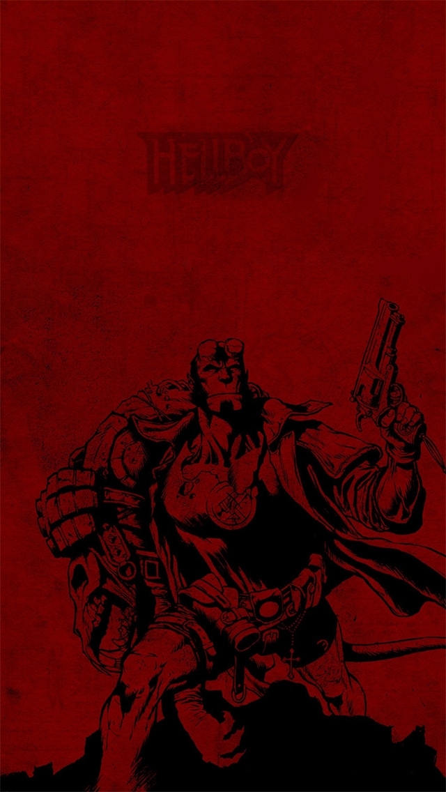 Hellboy Poster Iphone 5 Wallpaper - Hellboy Comics Wallpaper Iphone , HD Wallpaper & Backgrounds