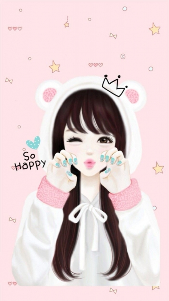 Cute Girl Wallpapers For Iphone - Fondos Kawaii Para Celular , HD Wallpaper & Backgrounds