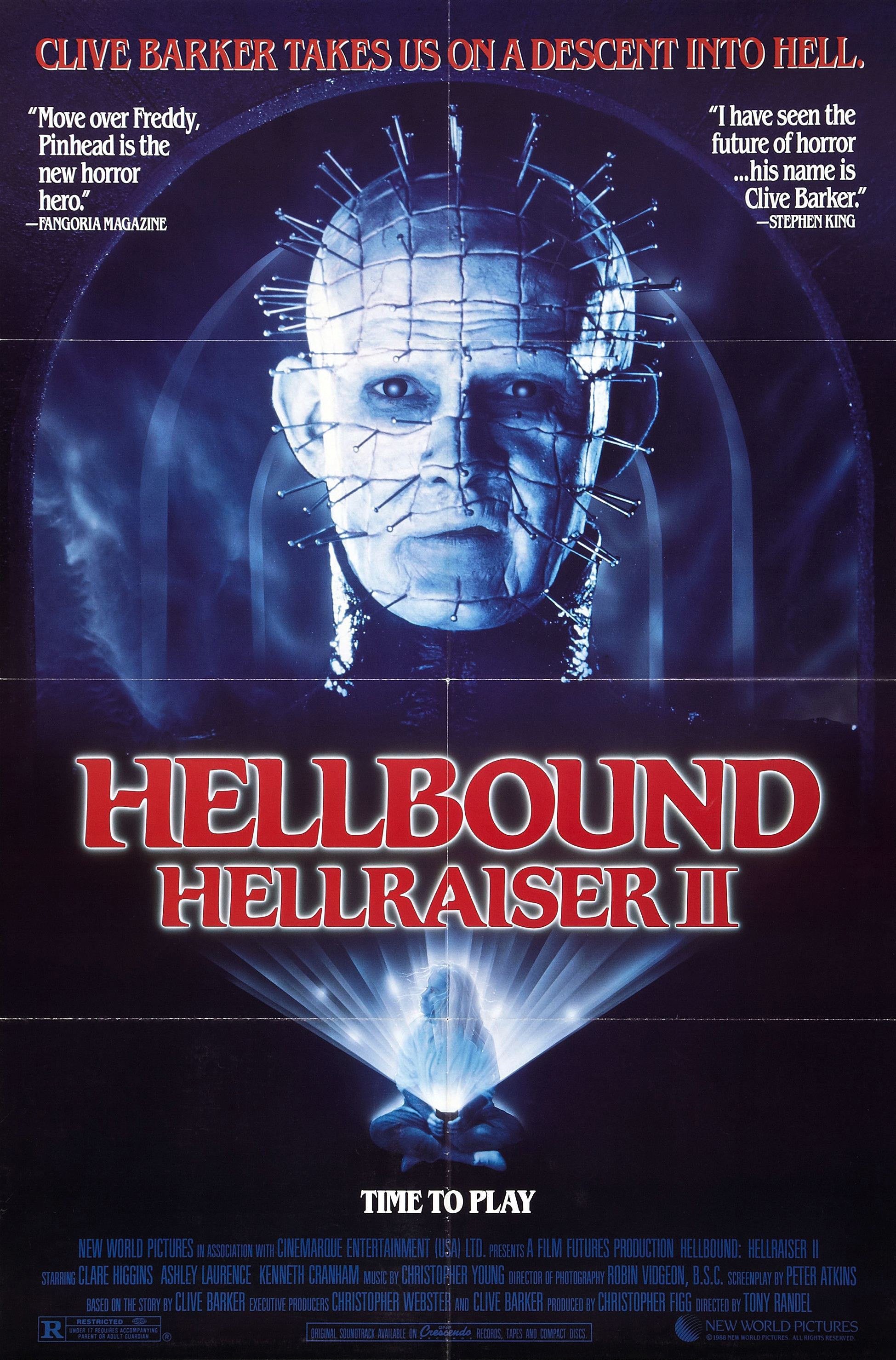 Hellbound Hellraiser Ii Widescreen Wallpapers - Hellraiser 2 Poster , HD Wallpaper & Backgrounds