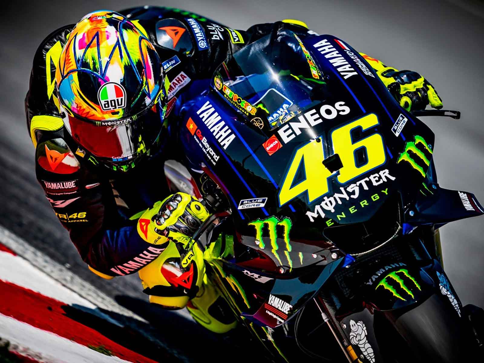 Valentino Rossi Debuts Winter Take A Look At 2019 Agv - Rossi 2019 , HD Wallpaper & Backgrounds