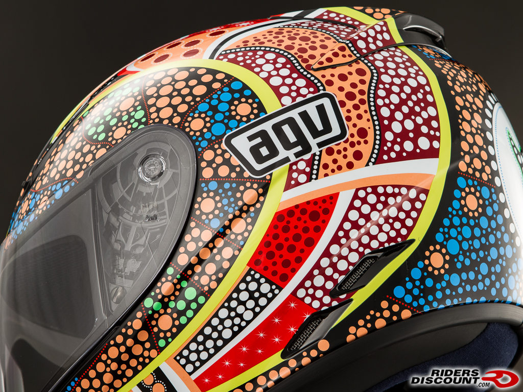 Agv K3 Rossi Dreamtime First Worn By Rossi At Phillip - Valentino Rossi Sun Moon Helmet , HD Wallpaper & Backgrounds