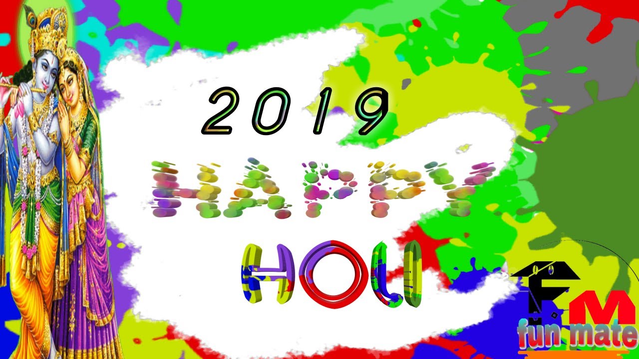 Happy Holi 2019\\ Best Wishes //whatsapp Status - Graphic Design , HD Wallpaper & Backgrounds