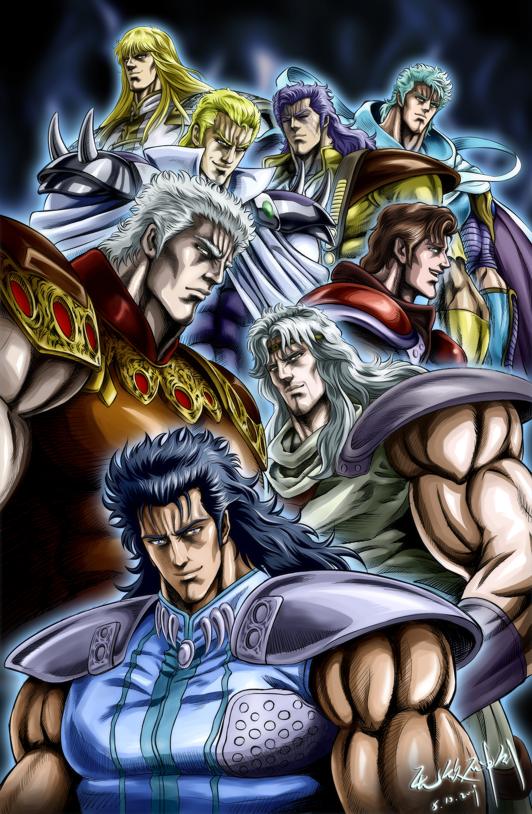 1728 X - Hokuto No Ken Fanart , HD Wallpaper & Backgrounds