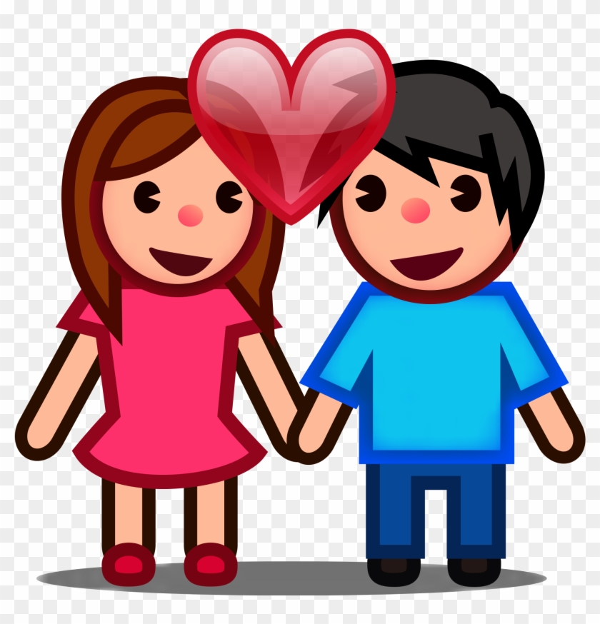 Couple Clipart Love Png - Emoji Man And Woman , HD Wallpaper & Backgrounds