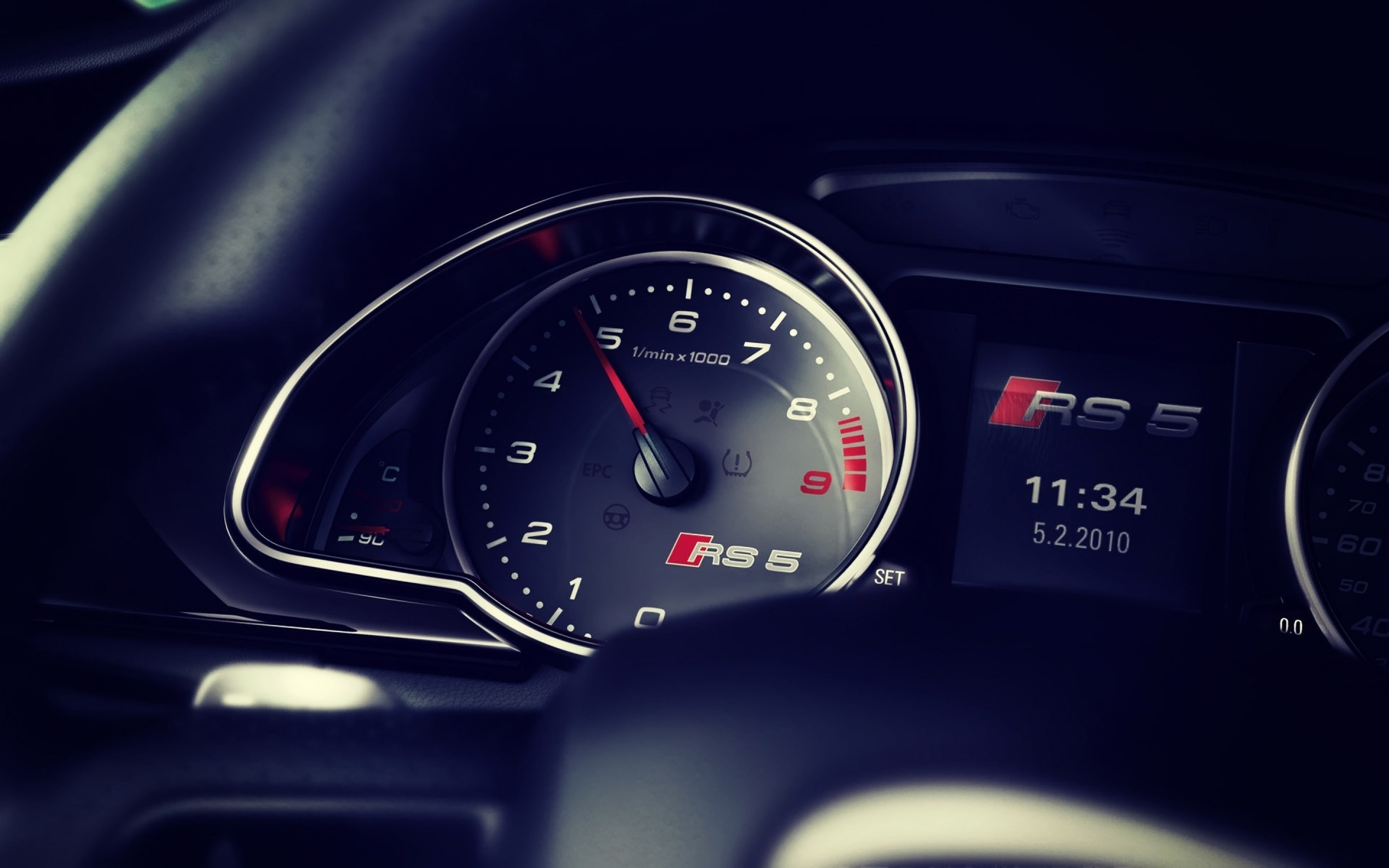 Audi Rs5 Dashboard 4k Hd Wallpaper Cars Wallpapers - Audi Rs5 2010 , HD Wallpaper & Backgrounds