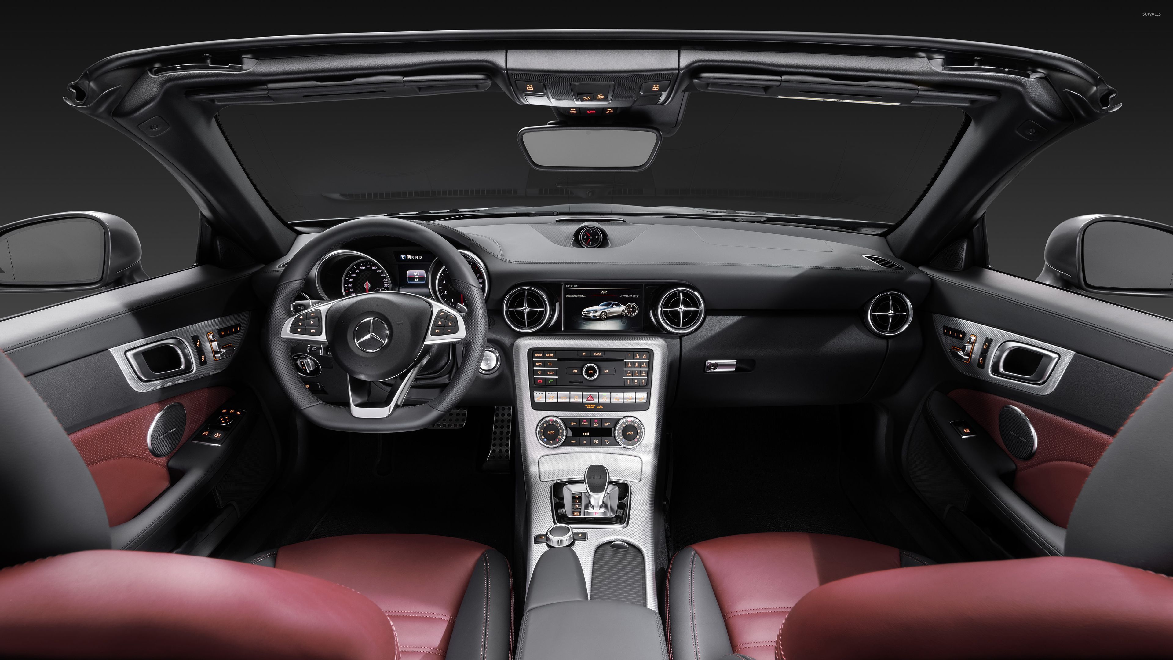 2016 Mercedes Benz Slc 300 Dashboard Wallpaper Car - 2018 Mercedes Benz Slc Class Interior , HD Wallpaper & Backgrounds