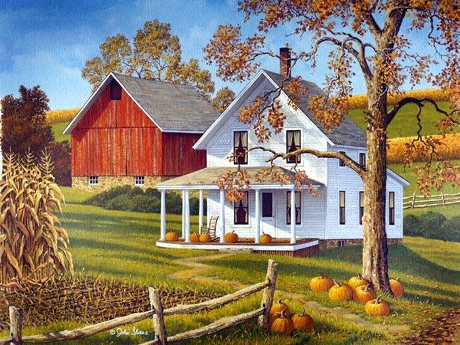 House Wallpaper Hd 1080p Misc John Lane Pumpkin Painting - John Sloane , HD Wallpaper & Backgrounds