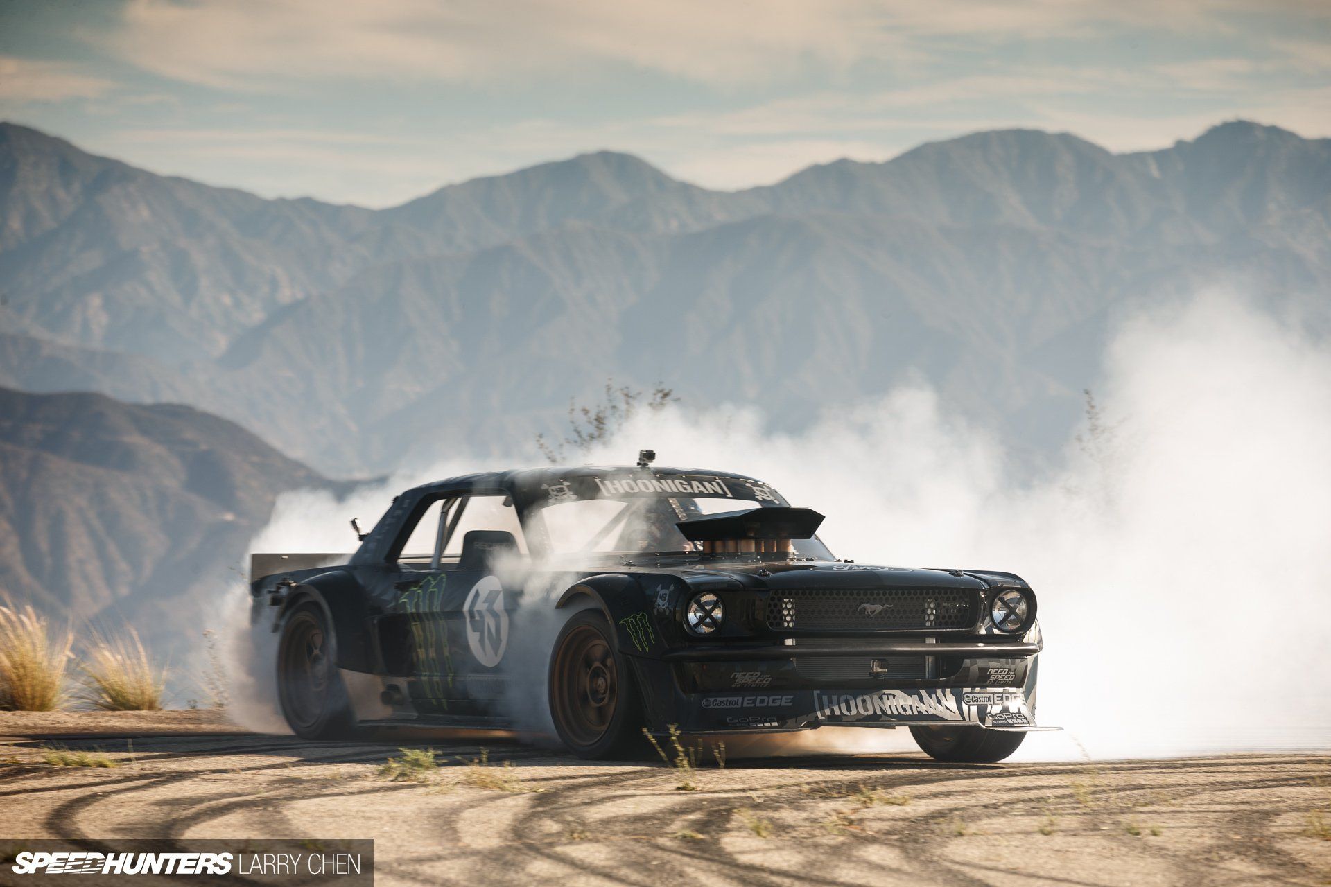 1965 Ford Mustang Hoonigan Asd Gymkhana-seven Drift - Ford Mustang Hoonicorn Drifting , HD Wallpaper & Backgrounds