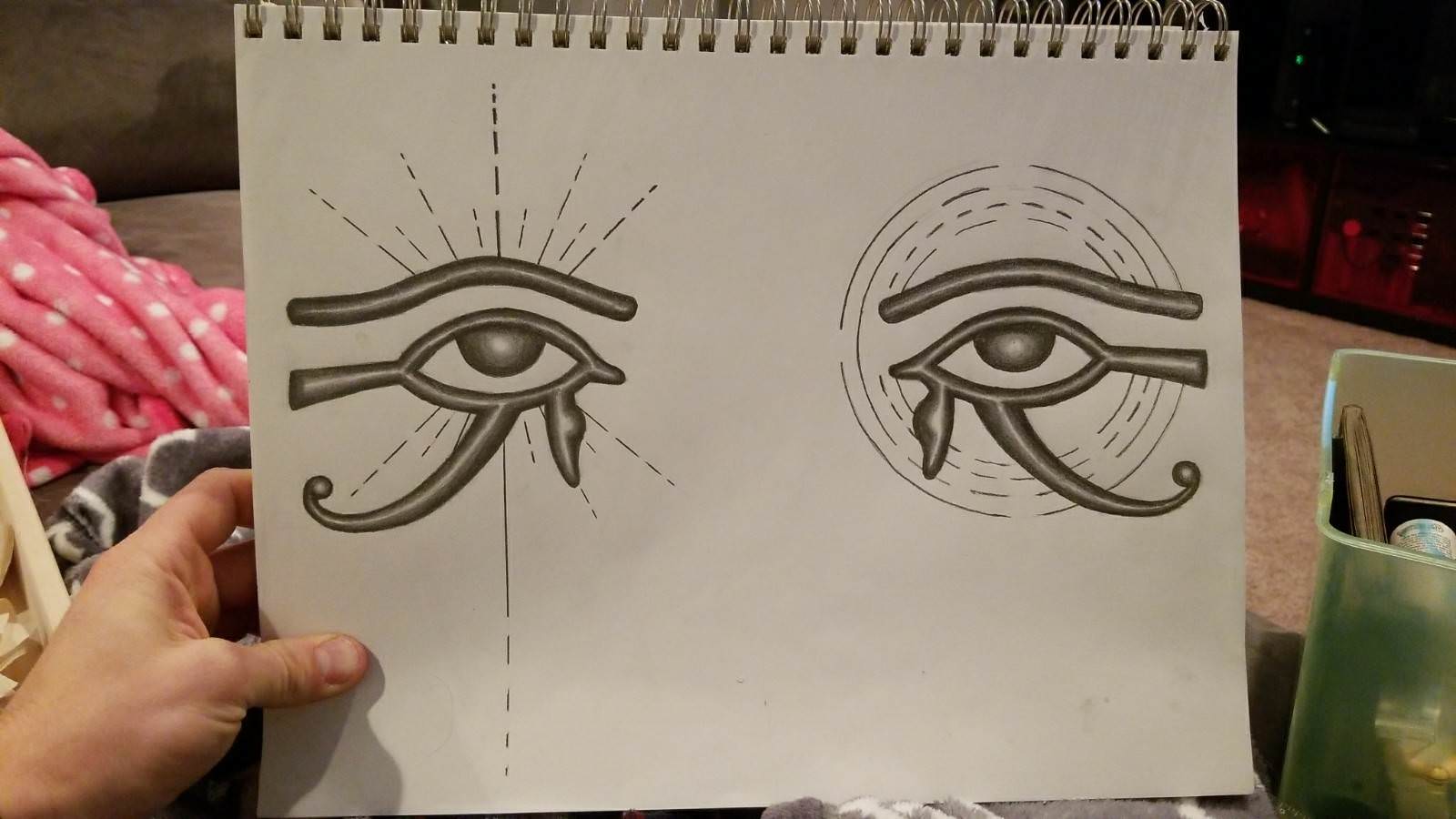 Eye Of Ra And Eye Of Horus - Eye Of Horus Sketch , HD Wallpaper & Backgrounds