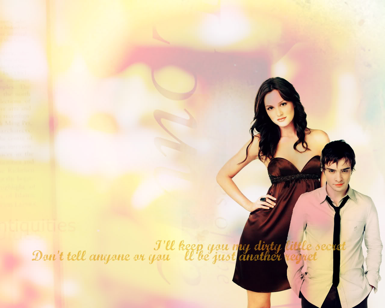 Gossip Girl Blair & Chuck Wallpaper, Ed Westwick, Leighton - Gossip Girl Blair , HD Wallpaper & Backgrounds