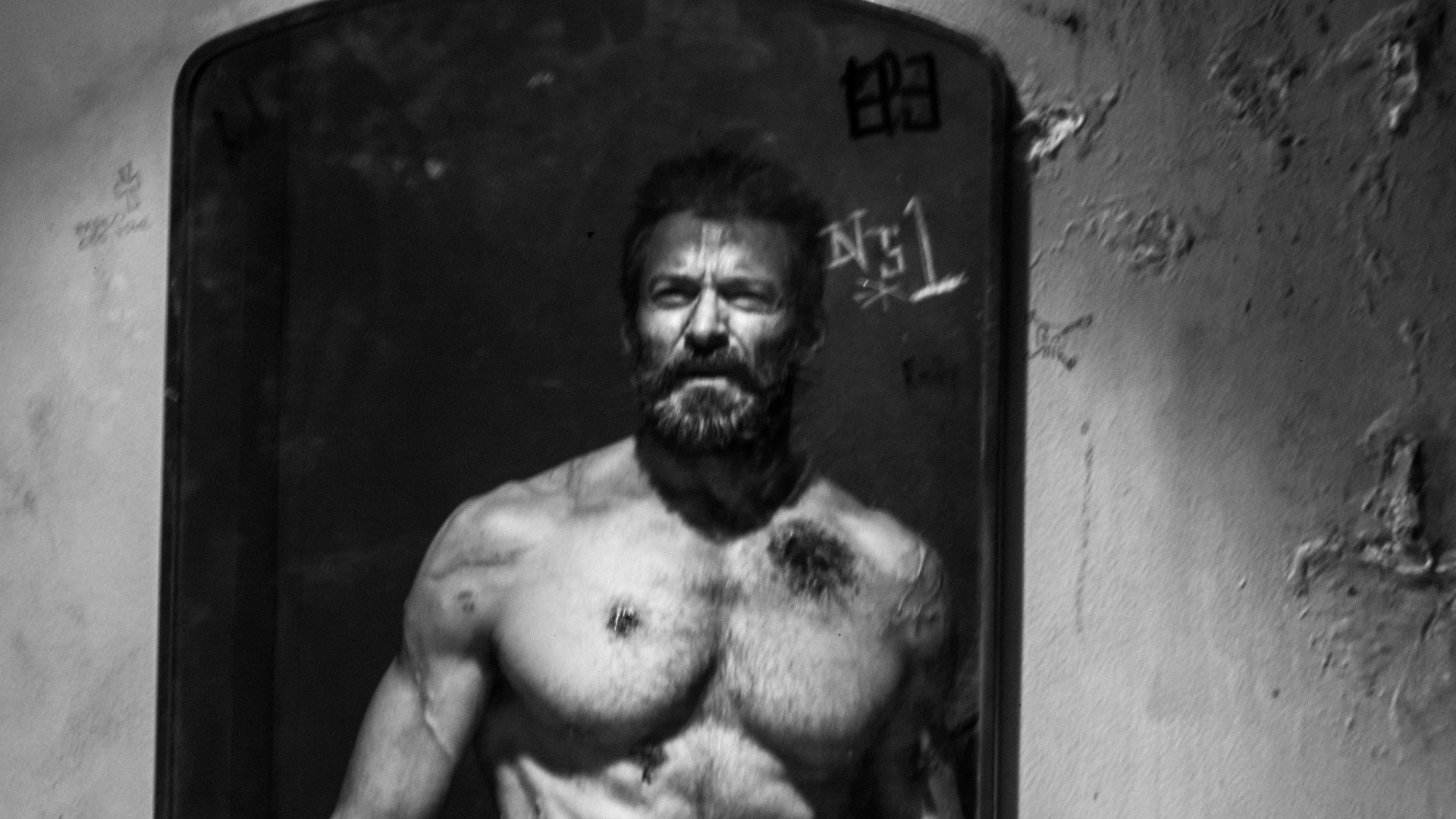Wallpaper Logan Movie Wolverine Hugh Jackman - Logan Black And White , HD Wallpaper & Backgrounds