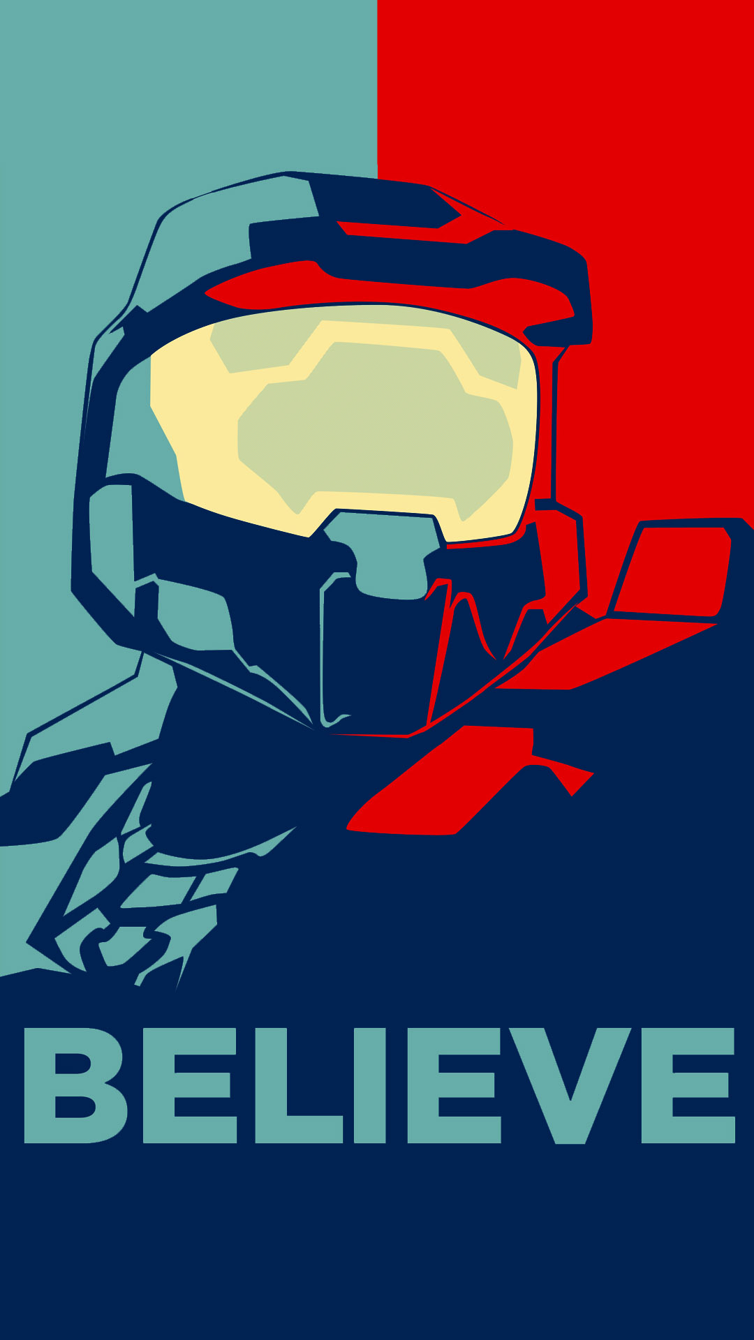 Halo Believe Vector - Master Chief Pop Art , HD Wallpaper & Backgrounds