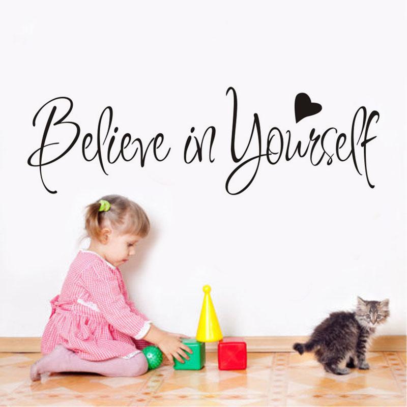 Believe In Yourself Vinyl Wall Sticker Home Decor Creative - Planets Panel , HD Wallpaper & Backgrounds