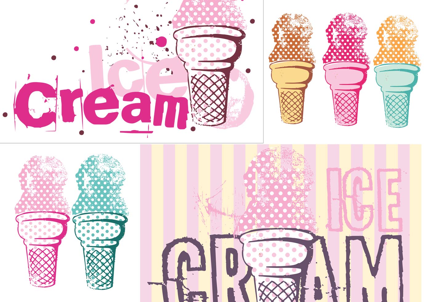 Ice Cream Wallpaper And Vector Pack - Ice Cream Wallpaper Vector , HD Wallpaper & Backgrounds