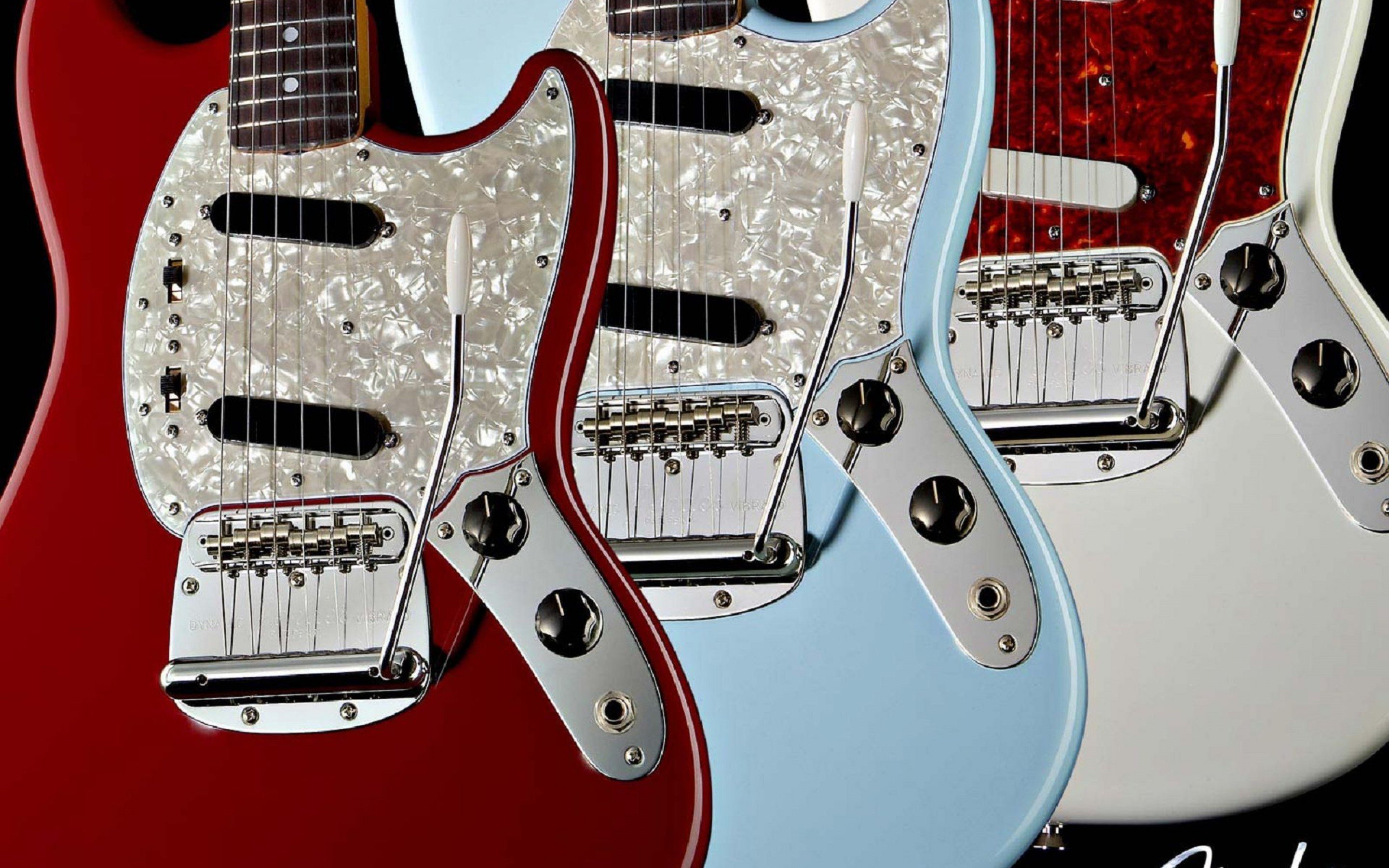 Photos Guitar Fender Different Various - Fender 2017 Mustang Guitar , HD Wallpaper & Backgrounds