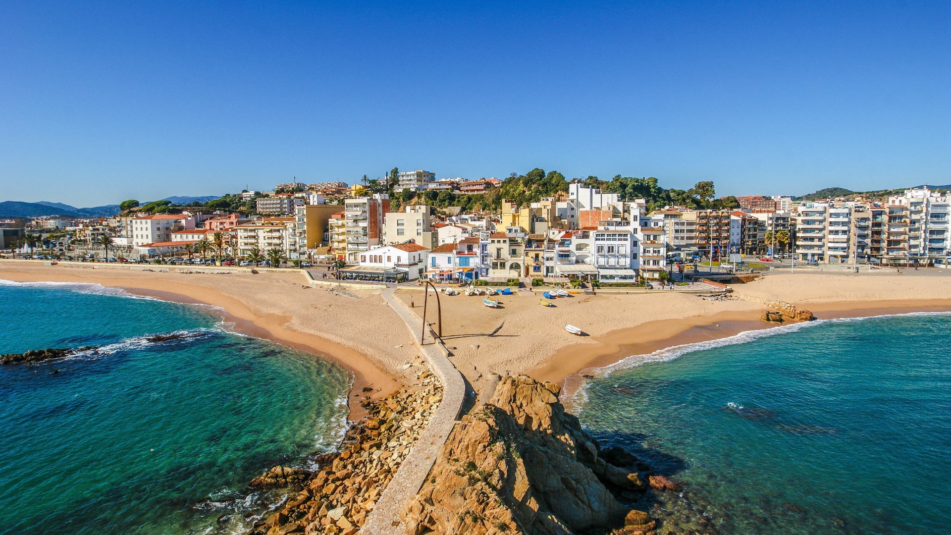 Full Hd Wallpaper Ibiza Mediterranean Sea Beach - Blanes, Sa Palomera , HD Wallpaper & Backgrounds
