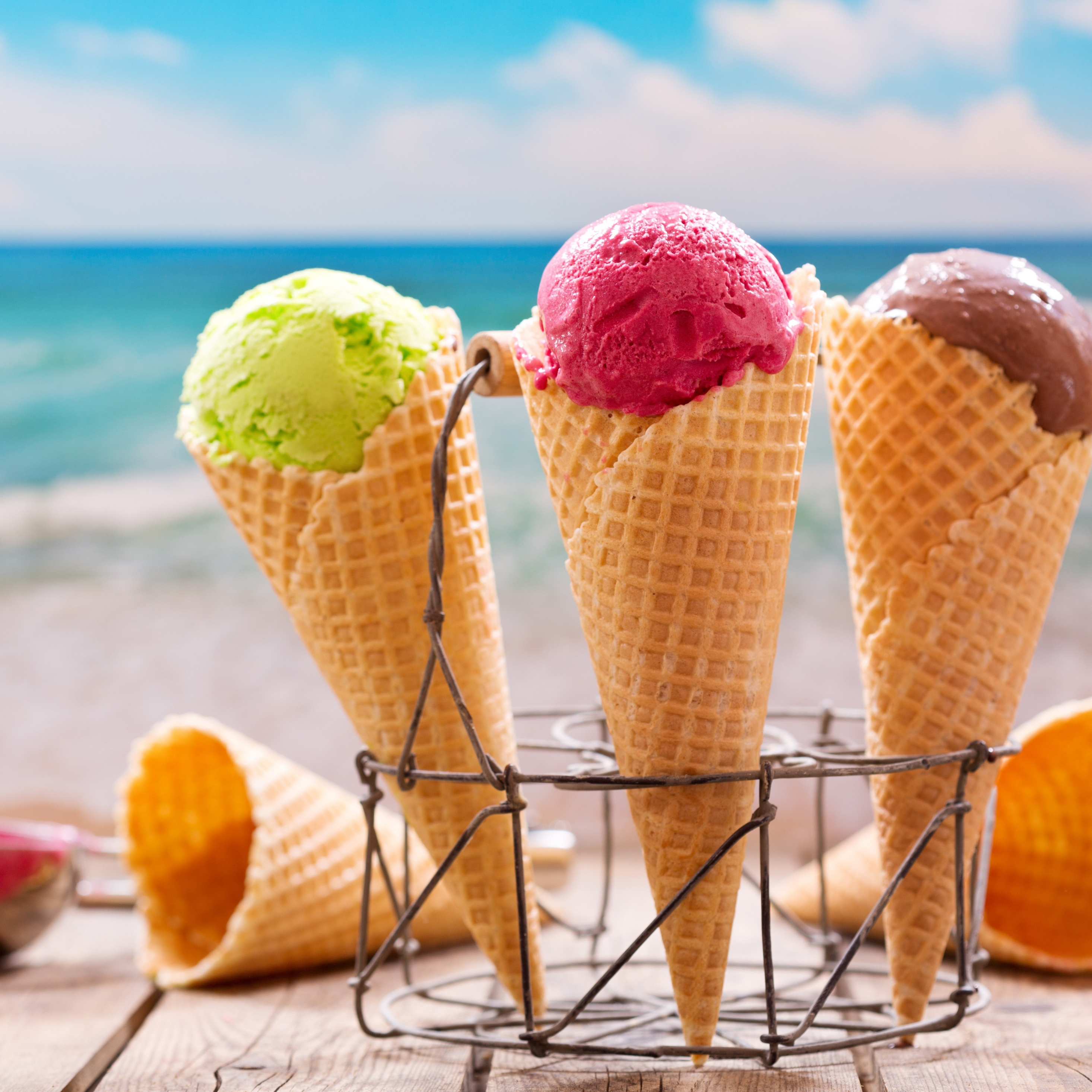 Ice Cream, Waffle Cones, Summer, Wallpaper - Ice Cream Wallpapers Free , HD Wallpaper & Backgrounds