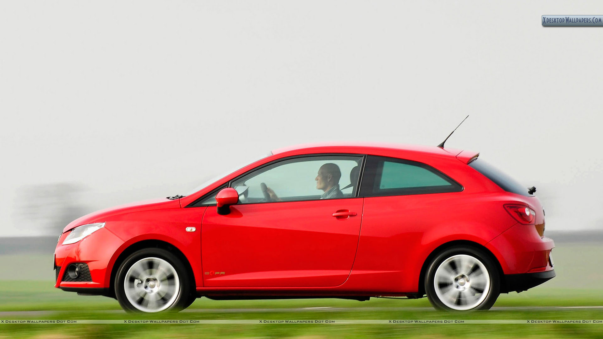 You Are Viewing Wallpaper Titled Red Color Seat Ibiza - Car Side View Red , HD Wallpaper & Backgrounds
