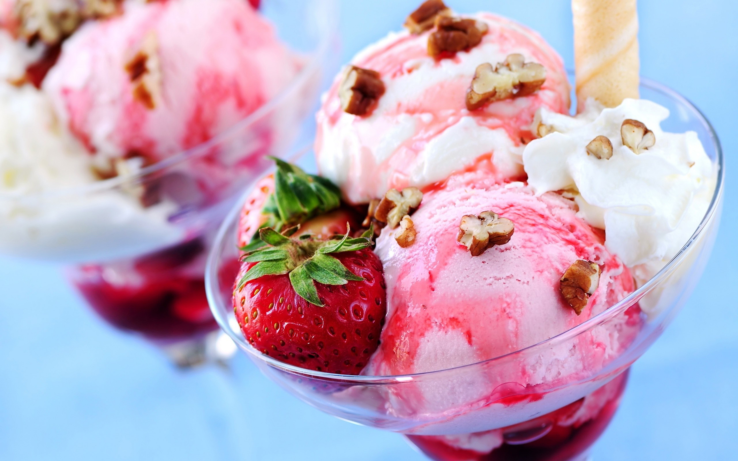 Free Download Cute Ice Cream Background - Strawberry Ice Cream Images Hd , HD Wallpaper & Backgrounds