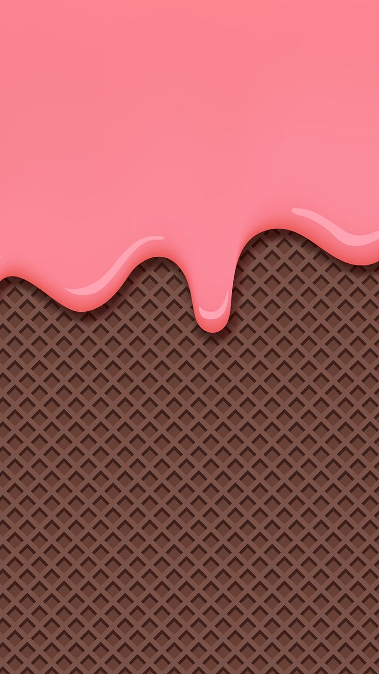 Ice Cream Cone Iphone Wallpaper - Melted Ice Cream Background , HD Wallpaper & Backgrounds