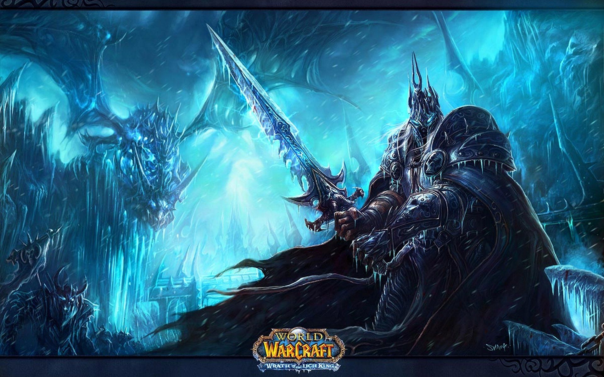 35 World Of Warcraft - Lich King And Sindragosa , HD Wallpaper & Backgrounds