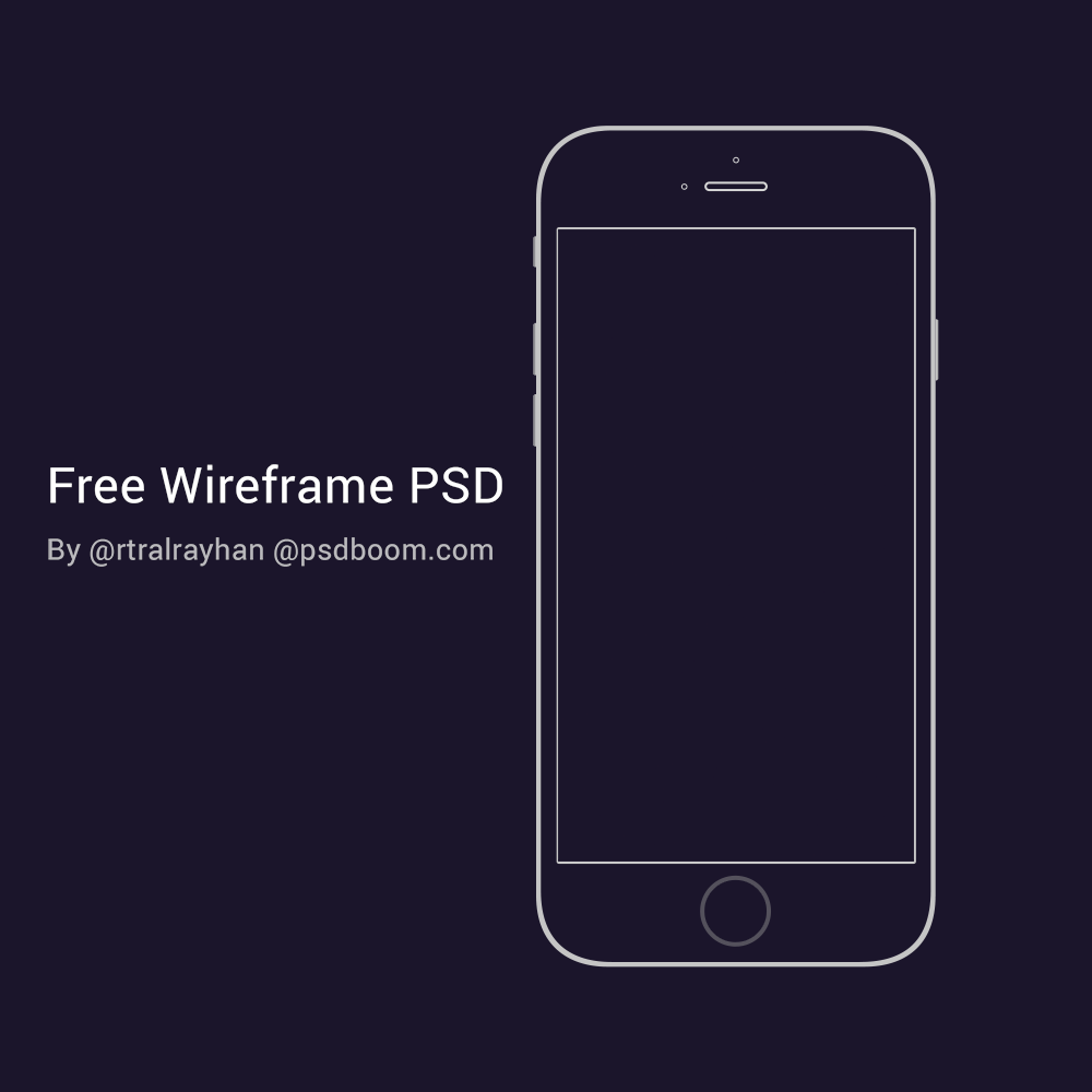 Iphone 6 Wallpaper Psd Iphone 6 Wallpaper Template - Iphone 7 Mockup Wireframe , HD Wallpaper & Backgrounds