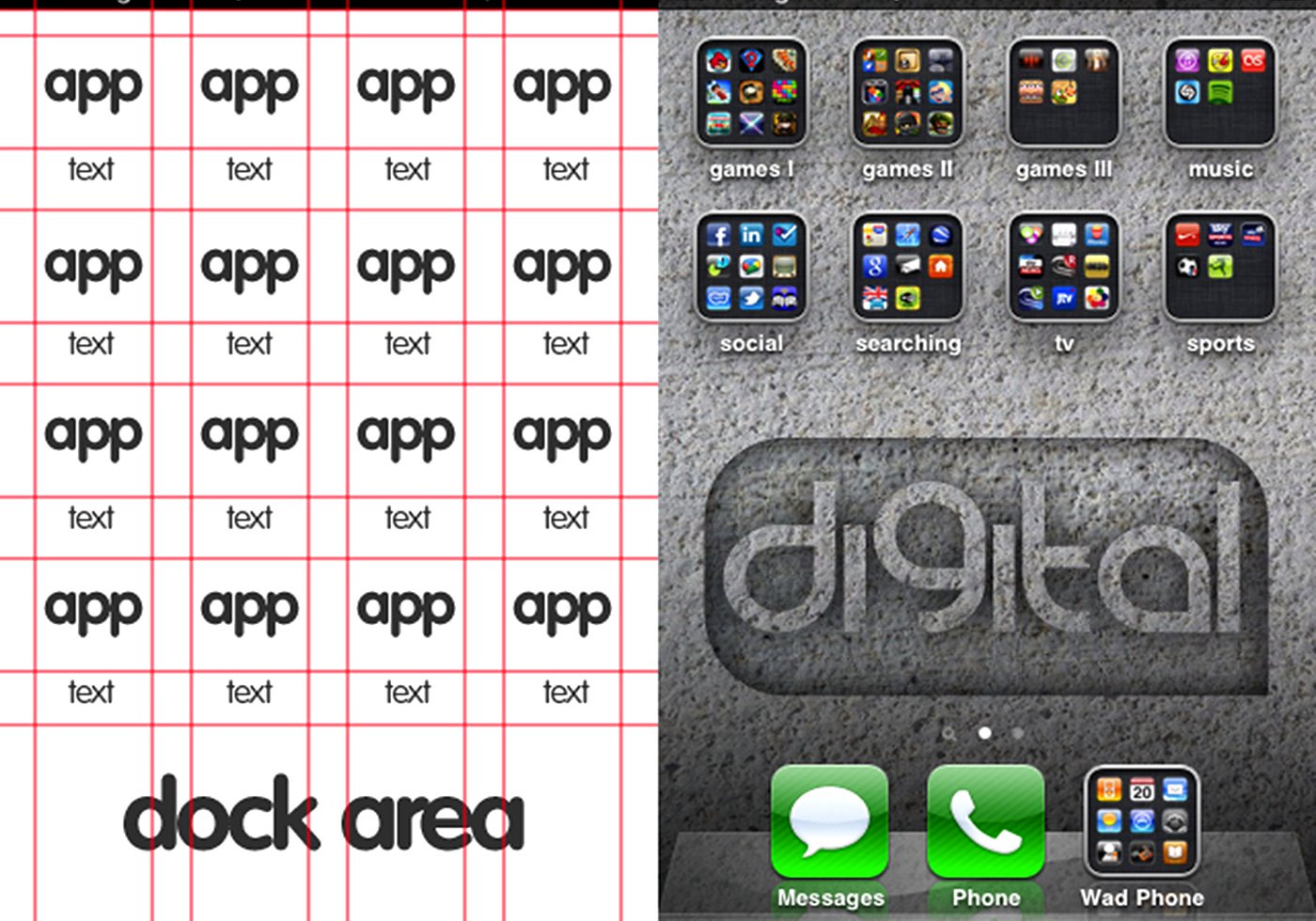 Iphone 4 Wallpaper Template , HD Wallpaper & Backgrounds