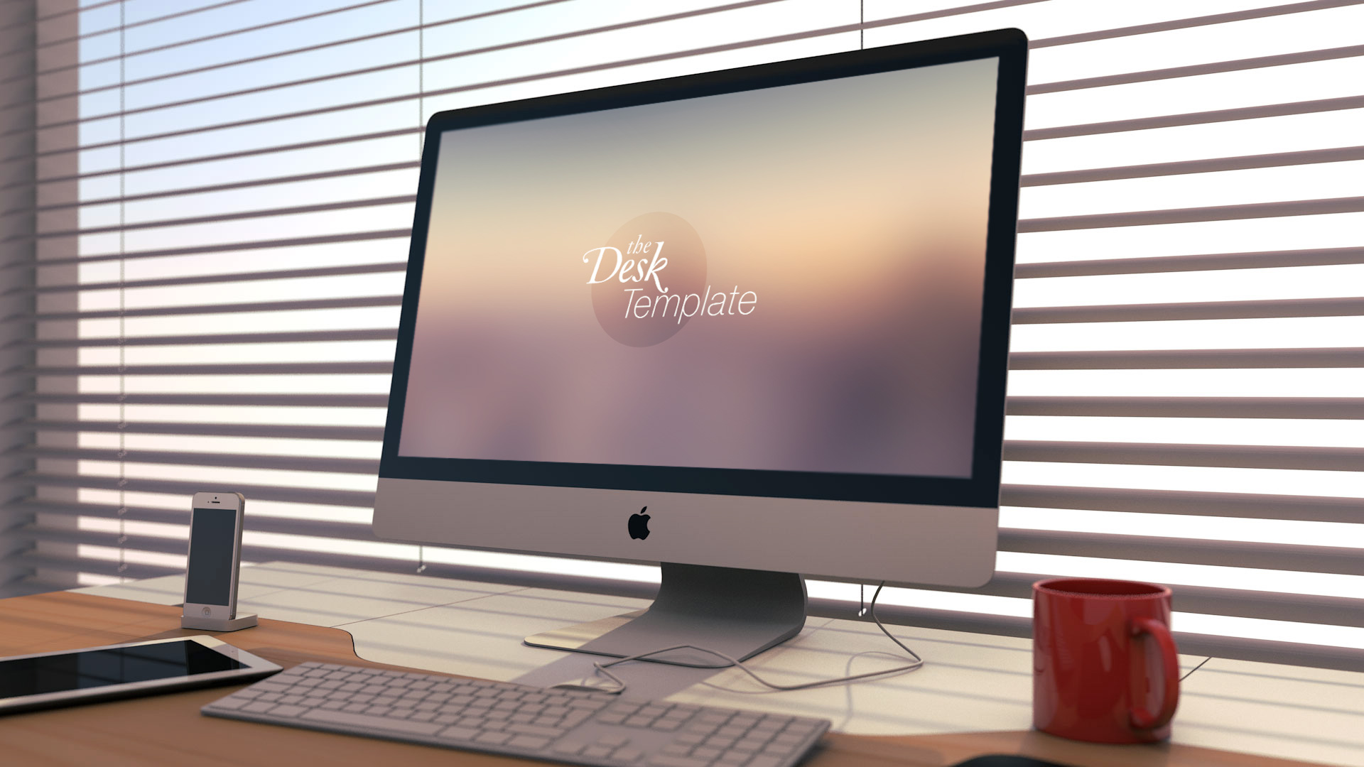 Desks & Workstations Template Psd - Free Imac Mockups Download , HD Wallpaper & Backgrounds