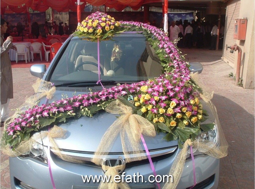 Indian Wedding- Dcorations Car Wallpaper Hd - Indian Marriage Car Decoration , HD Wallpaper & Backgrounds