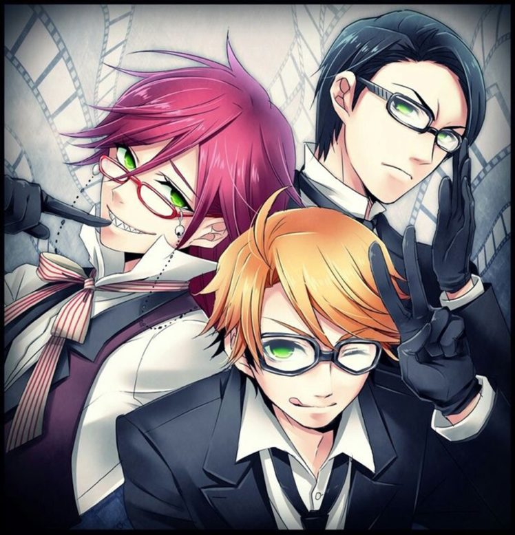 Black Butler, Sutcliff Grell, Michaelis Sebastian Hd - Black Butler Ronald And Grell , HD Wallpaper & Backgrounds