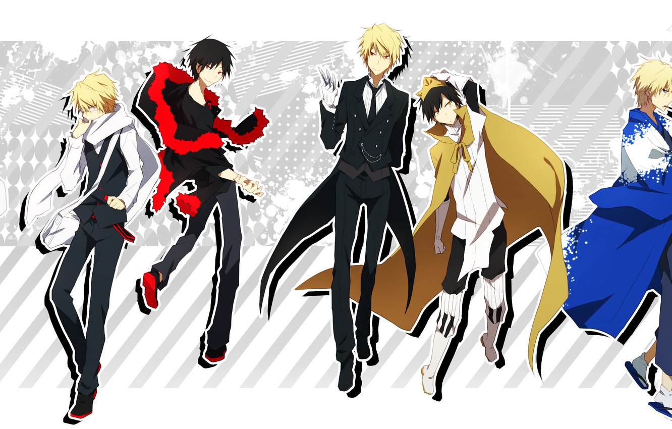 Photo Wallpaper Smile, Smoke, Anime, Headphones, Art, - Izaya And Shizuo , HD Wallpaper & Backgrounds