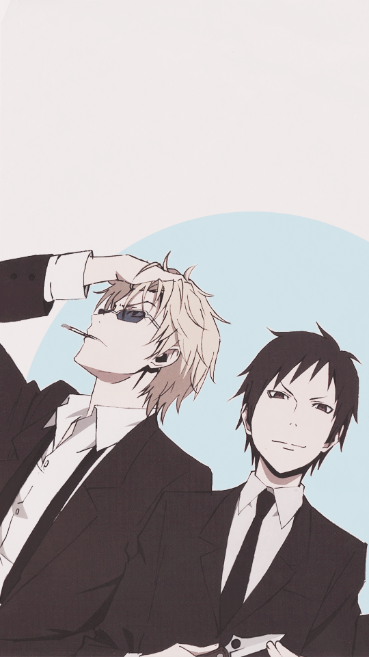 Anime Izaya Orihara Myedits Wallpaper Durarara Shizuo - Shizuo And Izaya Art , HD Wallpaper & Backgrounds