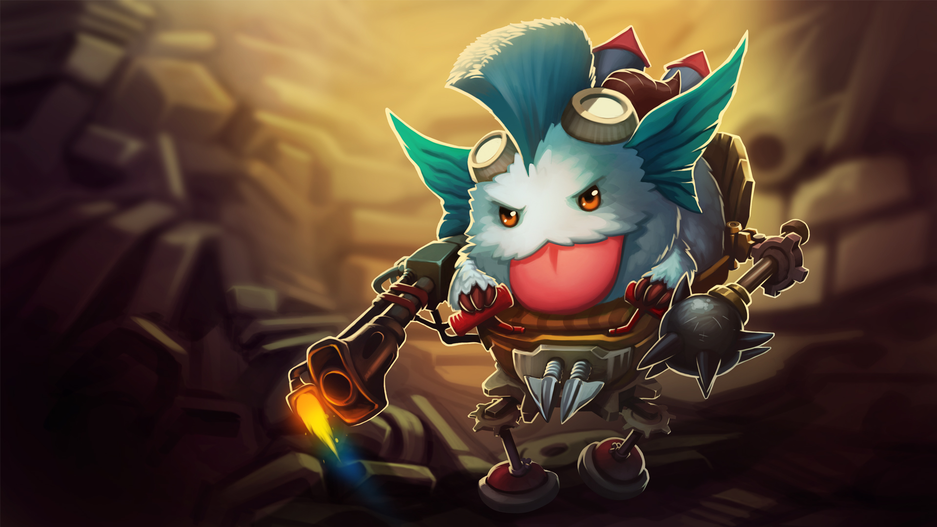 Rumble Poro - Lolwallpapers - Rumble Lol Fan Art , HD Wallpaper & Backgrounds