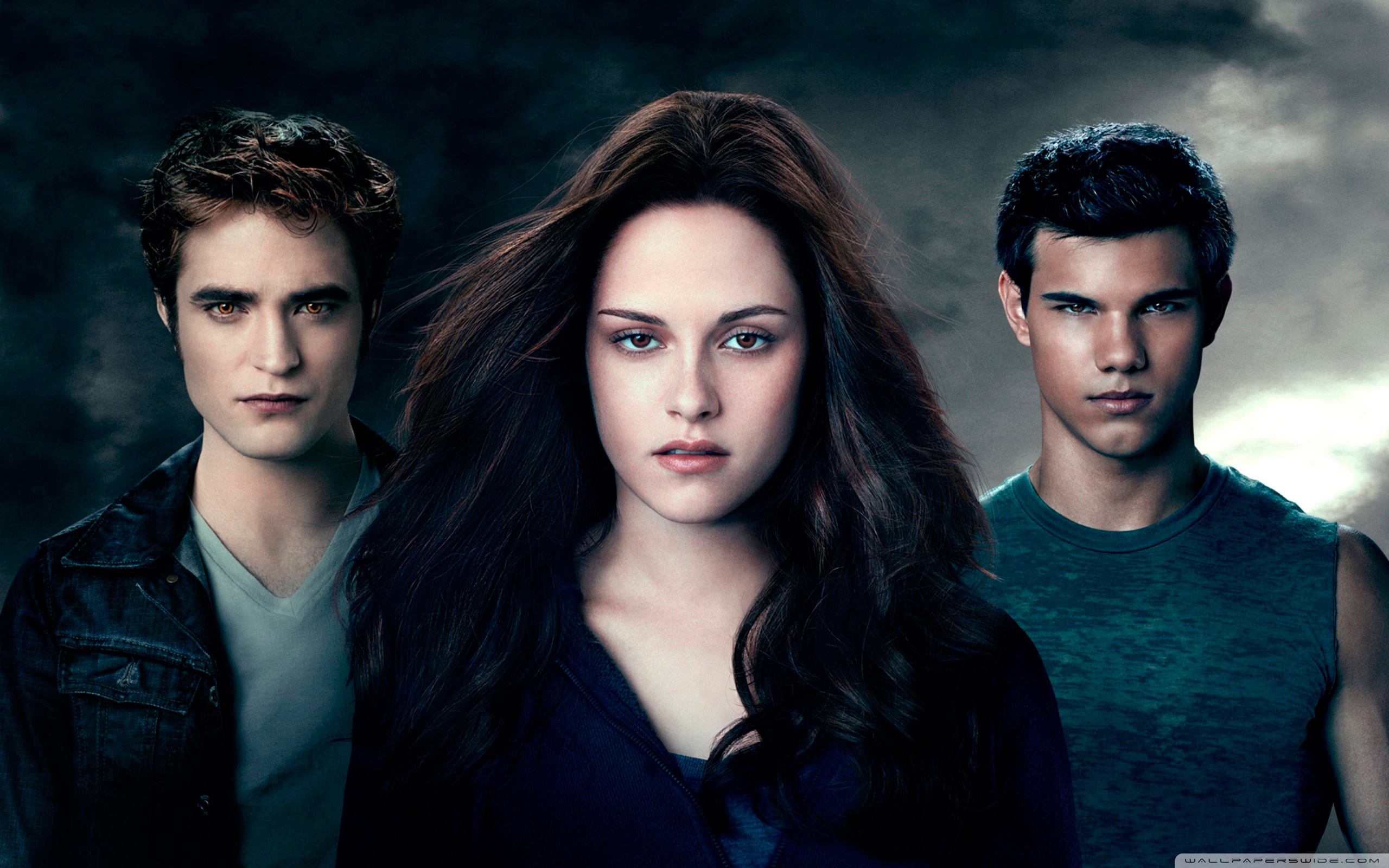 Wide - Edward Bella And Jacob , HD Wallpaper & Backgrounds