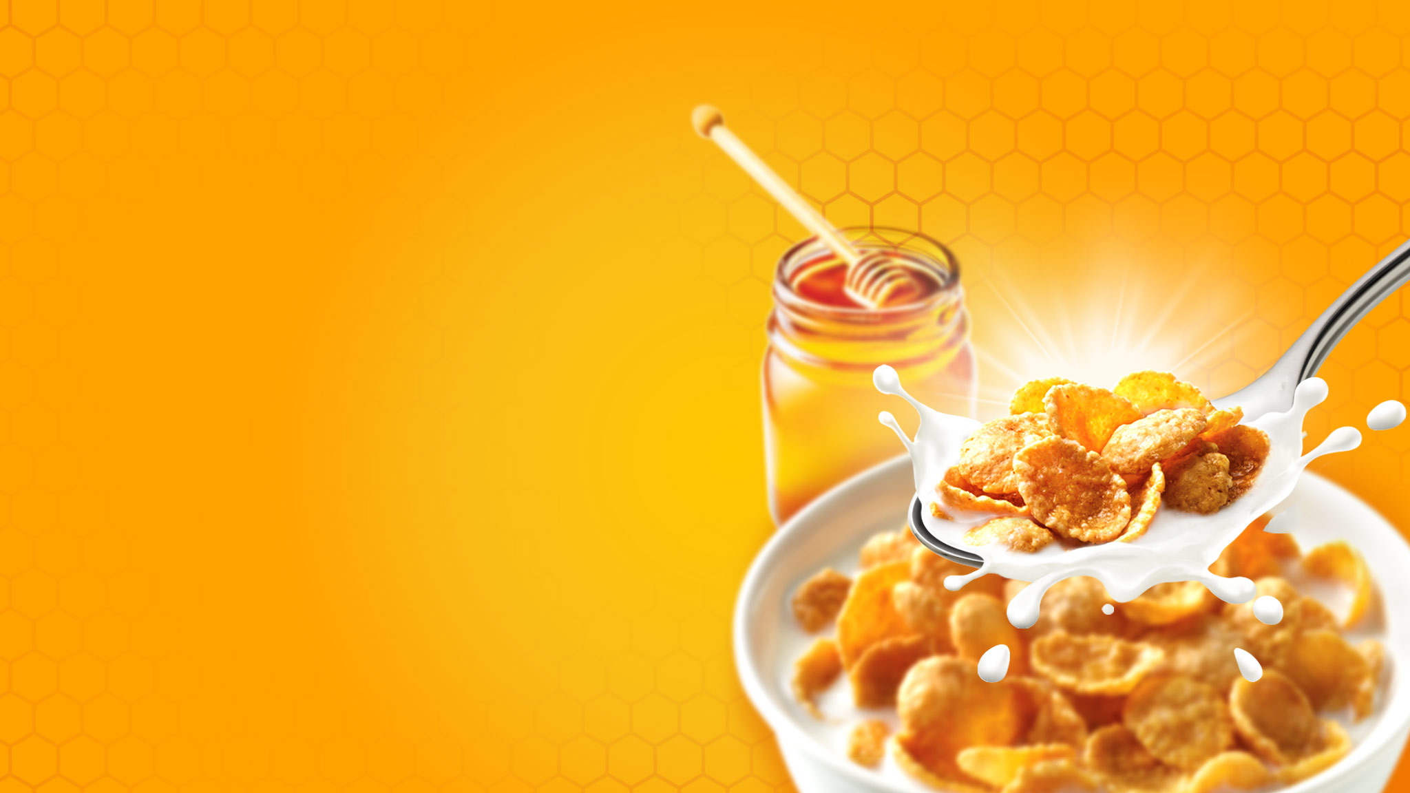 Cereal Wallpaper - Corn Flakes With Honey , HD Wallpaper & Backgrounds