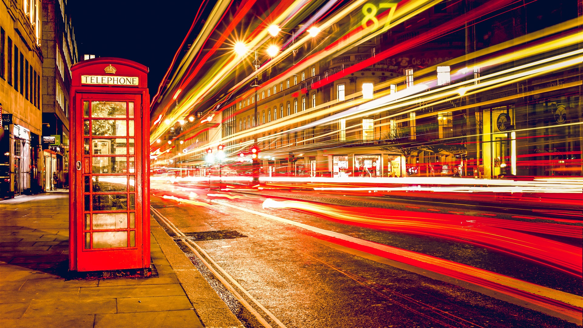 Wallpaper London, England, Telephone Booth, Street, - London Places , HD Wallpaper & Backgrounds