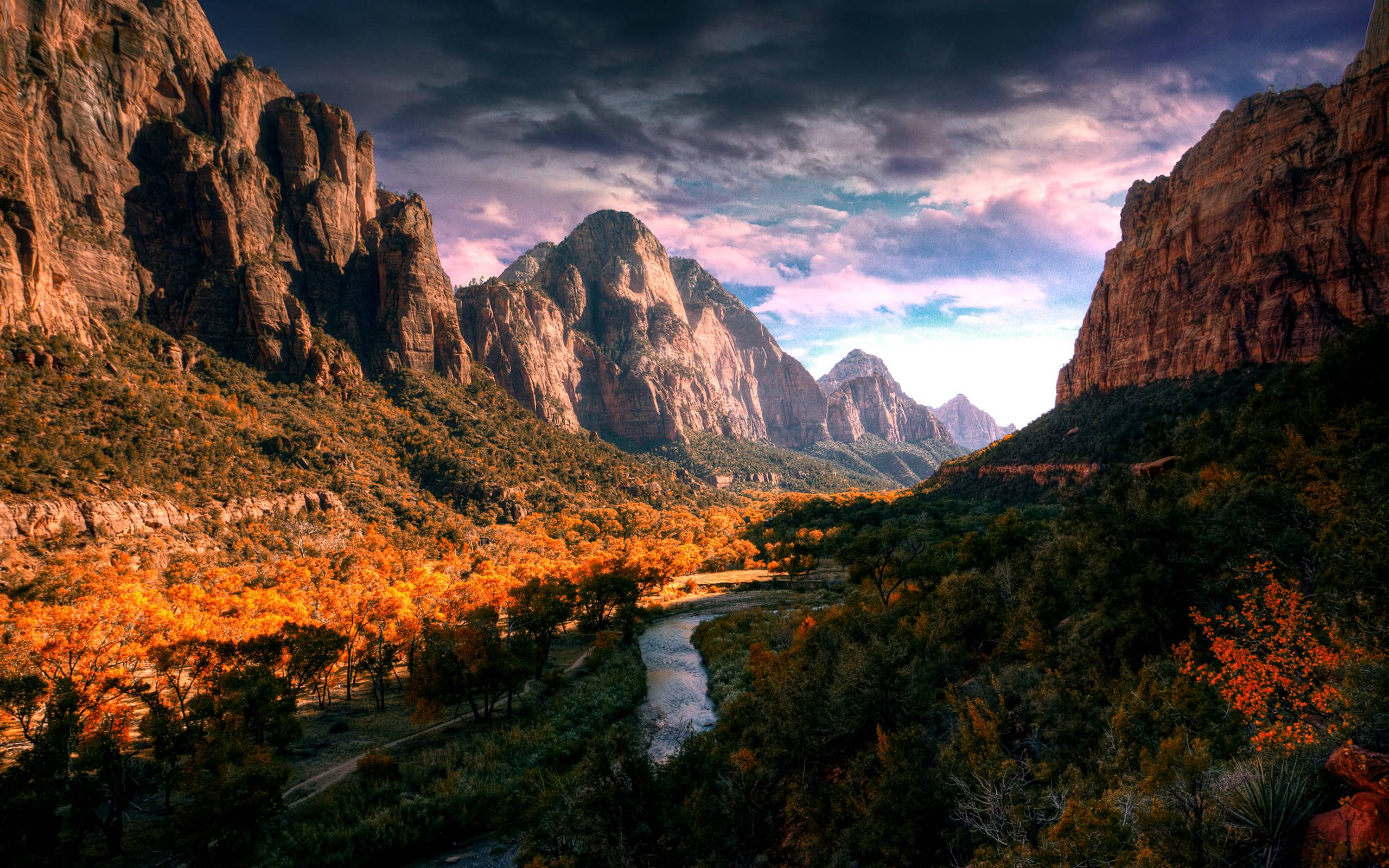 Wallpapers Scenic Wallpaper Cave - Zion National Park , HD Wallpaper & Backgrounds