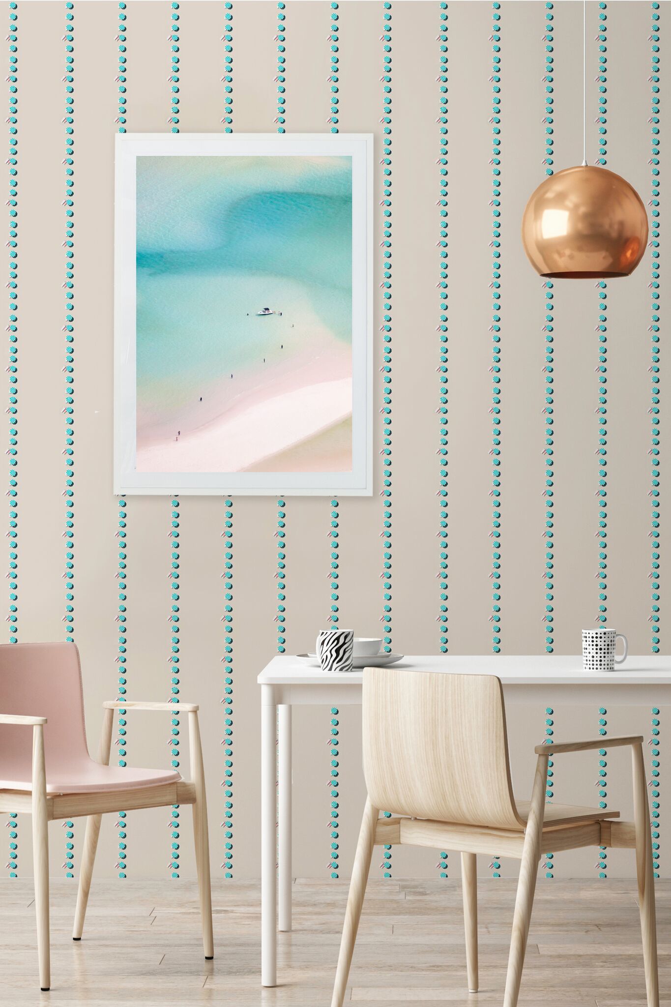Naturally, I Love The Layering Of Artwork On Wallpaper - Interior Design , HD Wallpaper & Backgrounds
