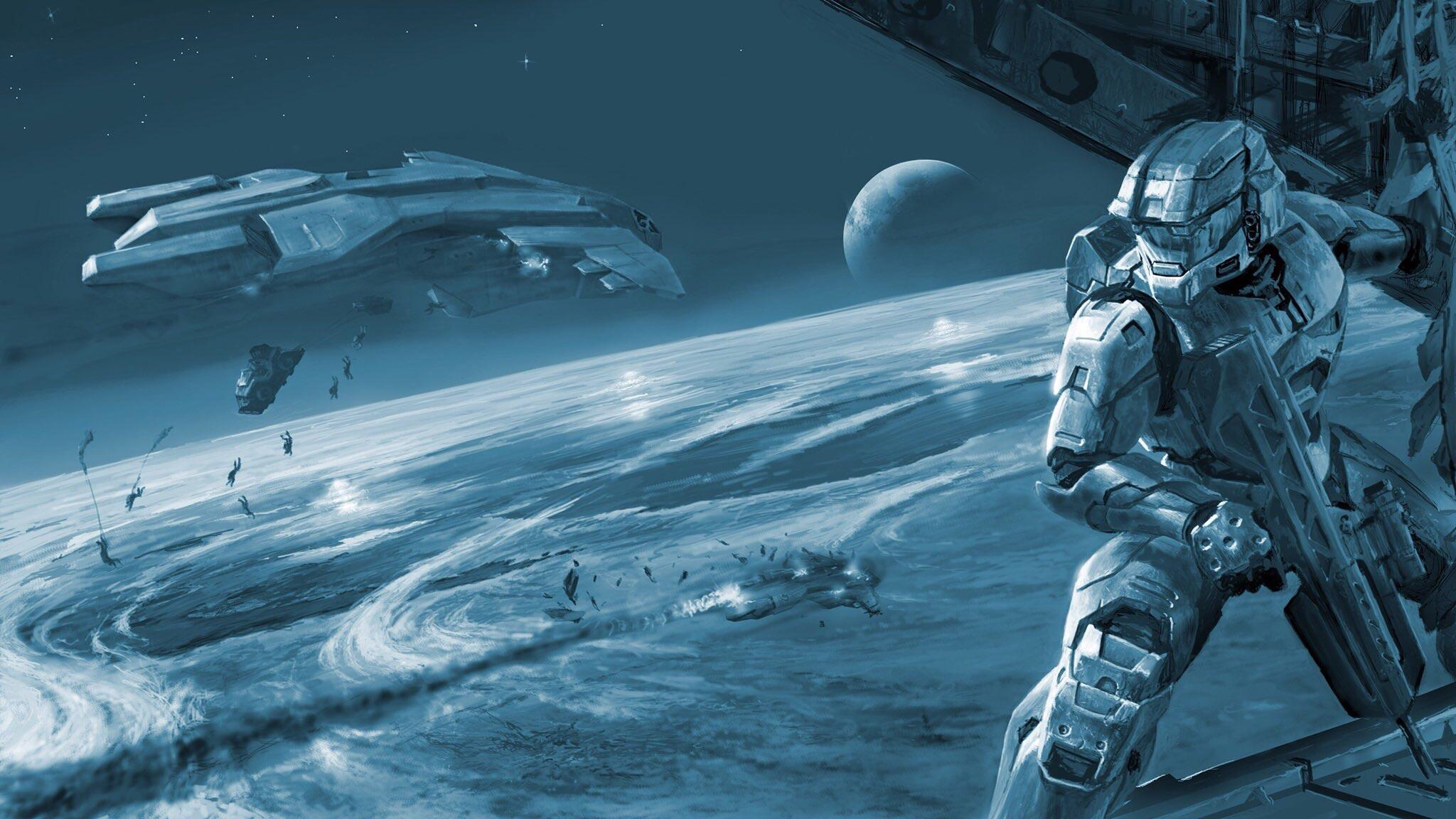 I Have No Idea Where I Got It From, But It Is Definitely - Halo 2 Battle Of Earth , HD Wallpaper & Backgrounds