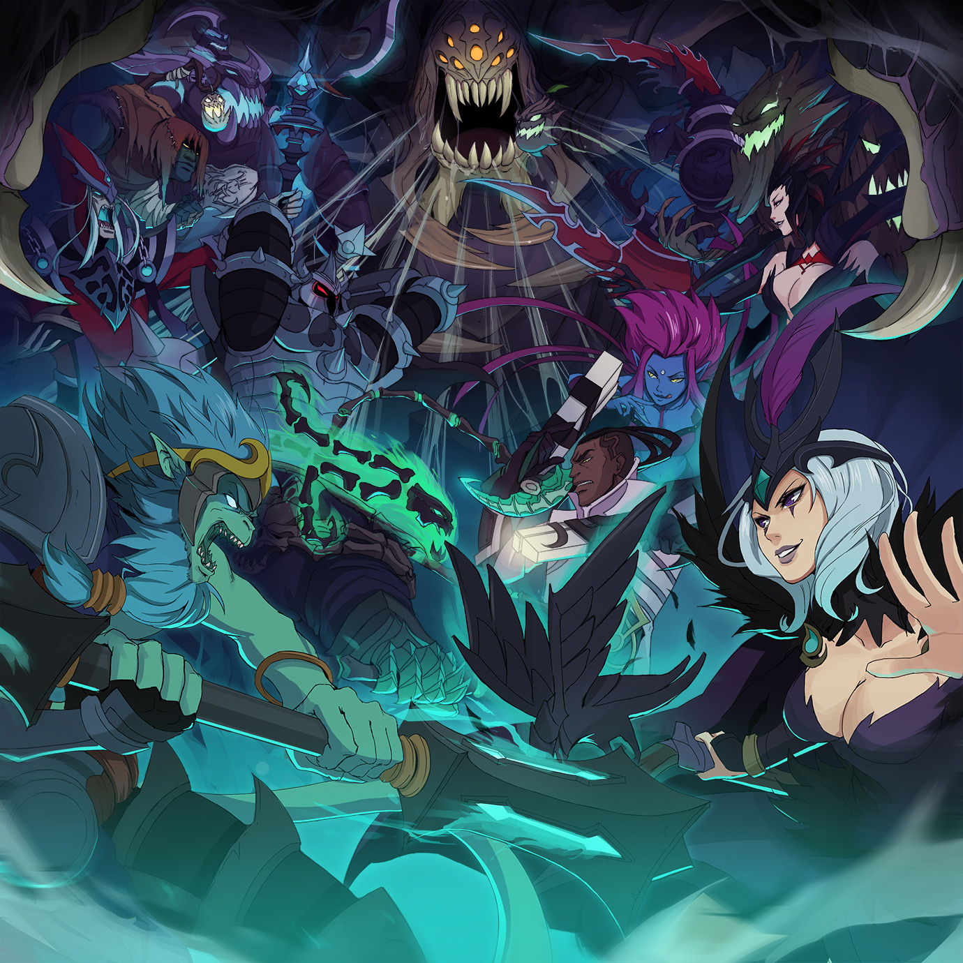 Wukong, Leblanc, Lucian, Evelynn, Mordekaiser, Karthus, - Zoey Fan Art League Of Legends , HD Wallpaper & Backgrounds