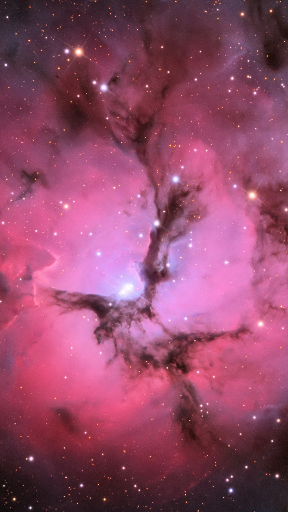 Wallpaper Galaxy, Nebula, Pink, Stars, Glitter - Trifid Nebula , HD Wallpaper & Backgrounds