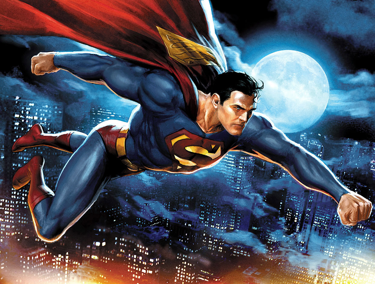 Painted Superman Wallpaper - Download Images Of Superman , HD Wallpaper & Backgrounds
