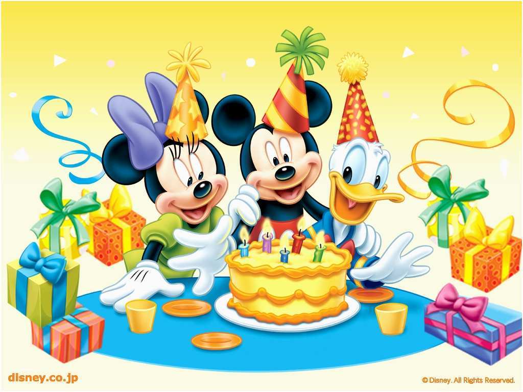 Kids Birthday Wallpaper - Mickey And Minnie Mouse Birthday , HD Wallpaper & Backgrounds