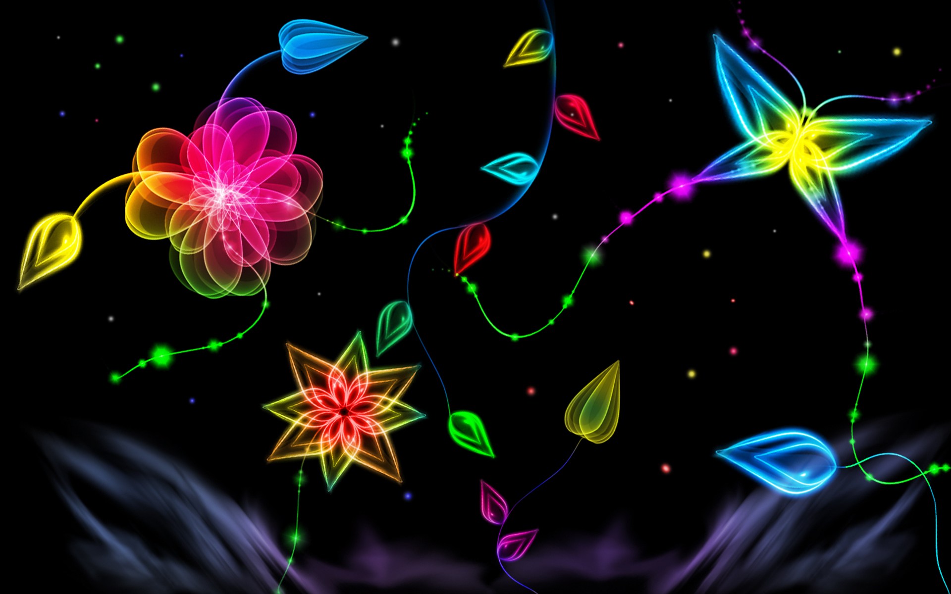 Abstract Background Colorful Wallpaper - Cute Glow In The Dark , HD Wallpaper & Backgrounds