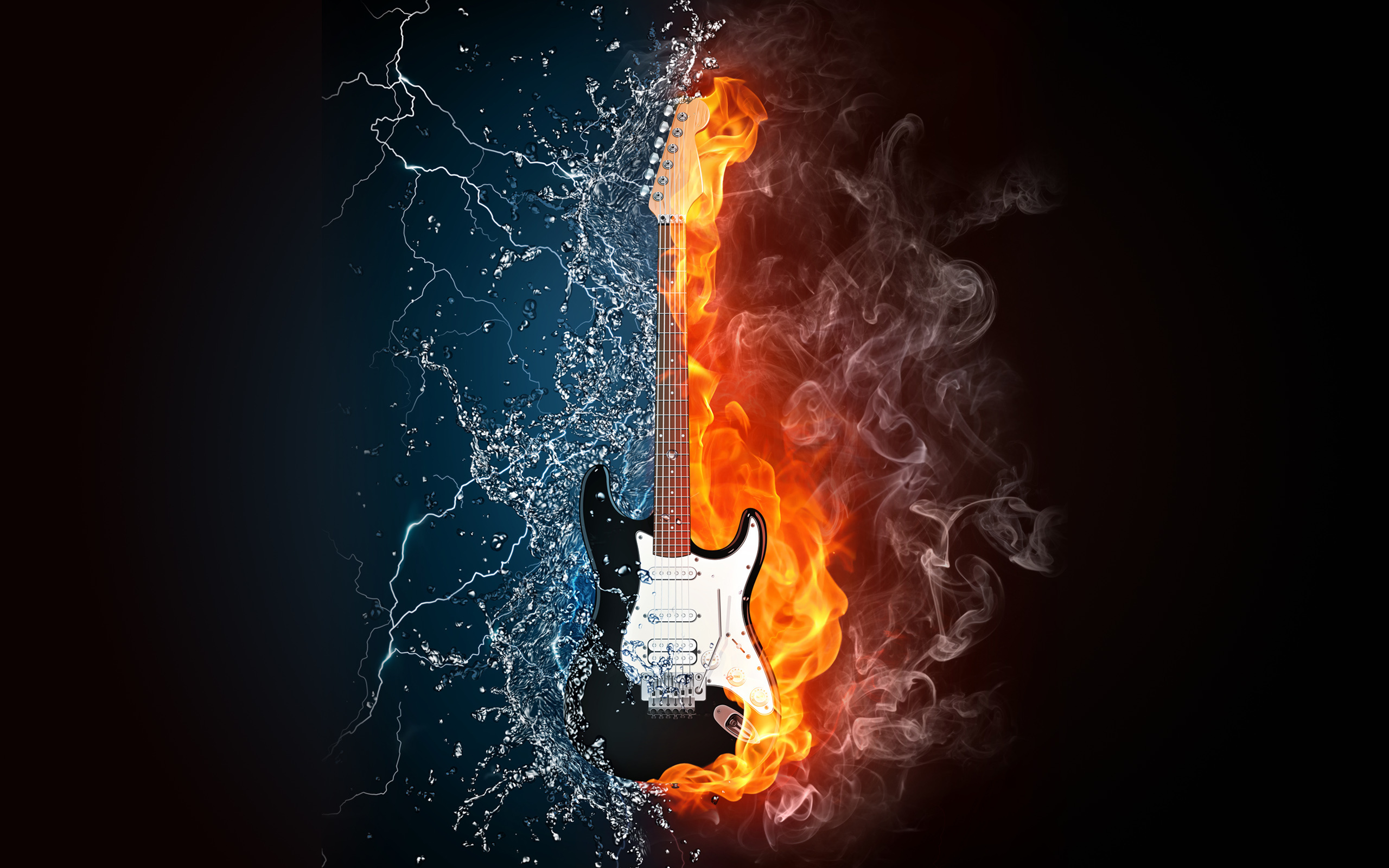 Guitar - Fire Guitar Hd , HD Wallpaper & Backgrounds