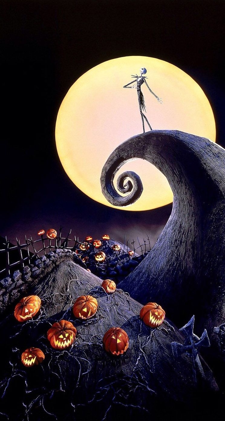 Halloween Iphone Wallpaper Fall Backgrounds Iphone - Nightmare Before Christmas Iphone , HD Wallpaper & Backgrounds