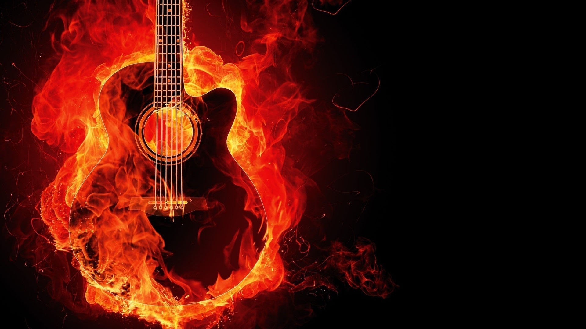 Fire Guitar Art 21270 Hd Wallpapers - Cool Pictures Of Guitars , HD Wallpaper & Backgrounds
