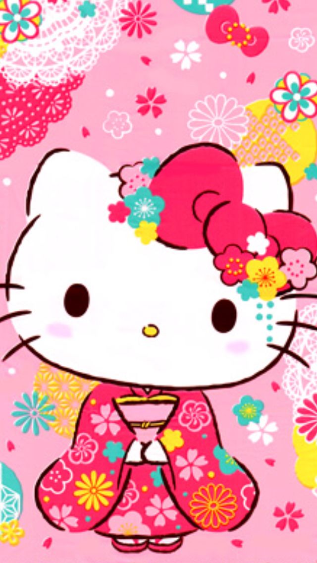 Animated Hello Kitty Wallpapers Mobile New 3169 Best - Hello Kitty In A Kimono , HD Wallpaper & Backgrounds